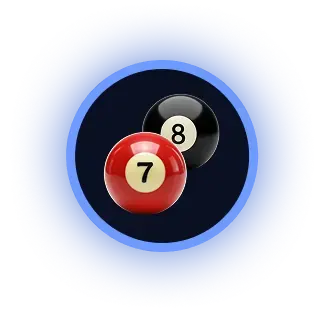 Eight ball and Seven pool ball icon