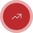 up arrow red icon